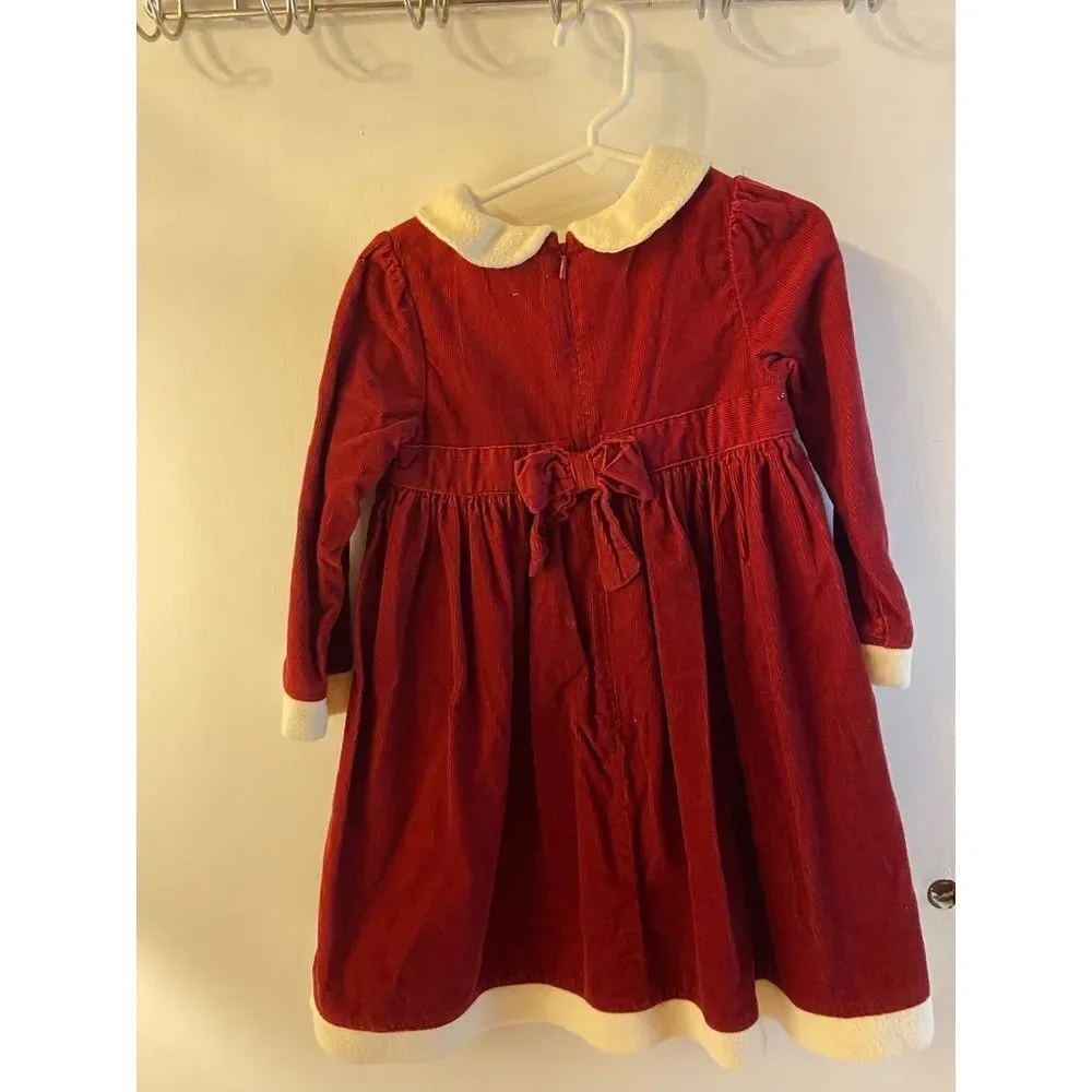 Gymboree Winter dress red snowflakes corduroy 4t‎